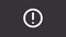 Animated warning white line ui icon