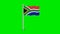 Animated waving national South Africa flag. Animation, motion graphics, happy national day