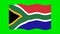 Animated waving national South Africa flag. Animation, motion graphics, happy national day