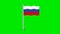 Animated waving Russian flag. Animation, motion graphics