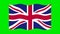 Animated waving United Kingdom flag. Animation, motion graphics