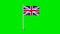 Animated waving United Kingdom flag. Animation, motion graphics