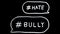Animated whiteboard style chat bullying icon, social footage