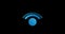 Animated Wi-Fi icon with radiation up. Icon of a working Wi-Fi. The resolution of 4K.