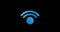 Animated Wi-Fi icon with radiation up. Icon of a working Wi-Fi. The resolution of 4K.