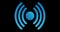 Animated WiFi icon with radiation in different directions