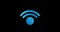 Animated WiFi icon with radiation up. The resolution of 4K.