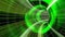 Animated wormhole through space, green