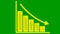 Animated yellow recession chart of financial decline with a trend line chart. Concept of economic crisis, recession, inflation.