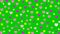 Animated yellow stars, heart, diamond, shine isolated on the green background.