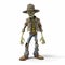 Animated Zombie Man In Cowboy Hat - Realistic Yet Imaginative 3d Render