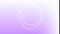 Animation of abstract circular shape spinning against copy space on gradient purple background