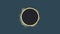 Animation annular solar eclipse. 4k motion 2d