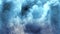 An animation of approaching large blue storm cloud formation