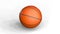 Animation Of A Basketball Rolling Across A White Background With A Black Shadow