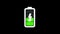 animation of battery charging icon, inphographik