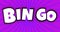 Animation of bingo over purple striped background