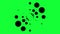 Animation with black pulsating dots in circle. Animation. Black dots in three rows pulsate in circle in style of loading