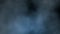 Animation blue smoke, vapor, cloud on black background seamless loop . Smoke, Cloud of fire smoke from bottom background