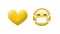 Animation of broken heart and face mask emoji icons over white background