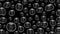 Animation of bubbles moving and floating on a black background. Water bubbles on black background. Liquid wave shape