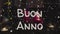 Animation Buon Anno - Happy New Year in italian, white letters and red candles