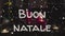 Animation Buon Natale - Merry Christmas in italian, white letters and red candles