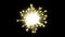 Animation of a burning sparkler on a black screen.