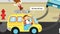 Animation cartoon gifographic accidents, injuries, danger and safety caution on traffic road by cars for education