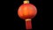 Animation Chinese style lantern On a black background.