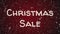 Animation Christmas Sale, falling snow, red background