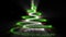 Animation of a Christmas tree made of particles