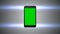 Animation of a chroma key screen of a smartphone