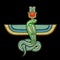 Animation color drawing: Sacred winged Serpent. God Apop.