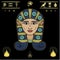 Animation color  portrait: beautiful Egyptian Goddess Hathor with cow ears. Deity of heaven, joy, love and beauty.