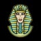 Animation color portrait Egyptian man. Pharaoh, king, mummy.