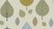 Animation of colorful leaves on beige background