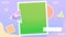 Animation Colorful pastel color background with green space.