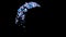 Animation of comet from blurs. Animation. Festive animation with multicolored blurs moving in loop in circle on black