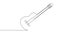 Animation of continuous line drawing of big acoustic guitar