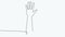 Animation of a continuous single line drawing of a group of hands raised up. The concept of voting, elections