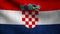 Animation of Croatia flag at wind