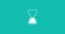 Animation of digital interface waiting hourglass icon on green background