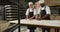 Animation of diverse female and male bakers preparing roll at bakery