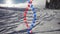 Animation of dna strand spinning over winter countryside scenery