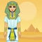 Animation Egyptian Pharaoh.