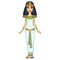 Animation Egyptian princess in ancient clothes and gold jewelry. Queen, goddess, princess.