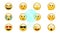Animation of emojis icons over clock