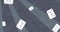 Animation of envelope email icons falling over rotating grey stripes moving in seamless loop