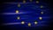 Animation European Union flag is waving seamless loop. European Union flag waving in the wind. Realistic 4K national